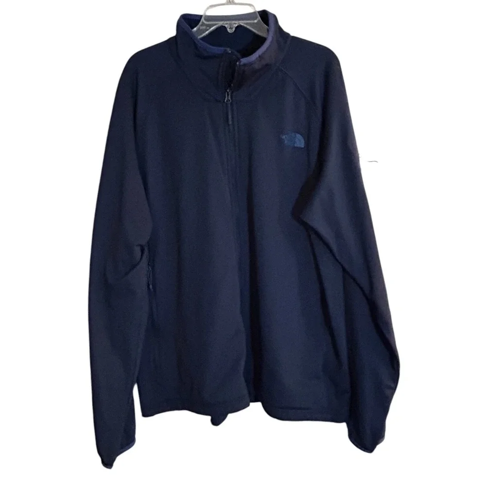 The North Face Jacket Men‎ XL Blue Polartec Thermal Waffle Full Zip